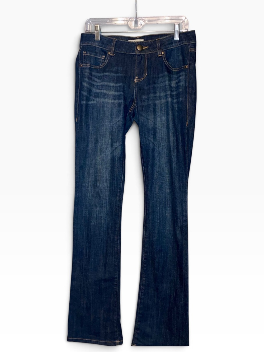 Cabi Baby Bootcut Blue Denim Stretch Jeans in Dark Wash Style 967L